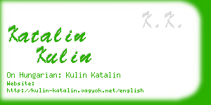 katalin kulin business card